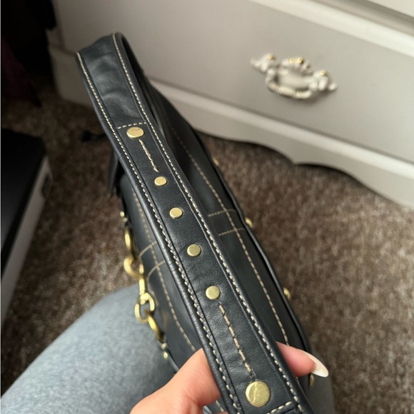 Coach Black Leather Hampton Ergo Shoulder Bag - Picture 6 of 15